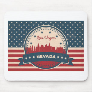 Retro Las Vegas Skyline Mouse Pad