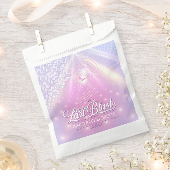 Retro Last Blast Disco Bachelorette v2 ID928 Favour Bags (Clipped)