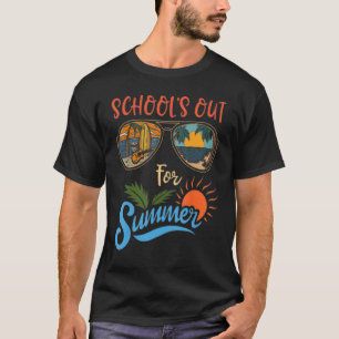 Retro Last Day of School s Out For Summer Teacher  T-Shirt