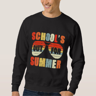 Retro Last Day Of Schools Out For Summer Teacher V Sweatshirt