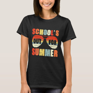 Retro Last Day Of Schools Out For Summer Teacher V T-Shirt