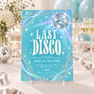 Retro Last Disco Bachelorette Party Invitation