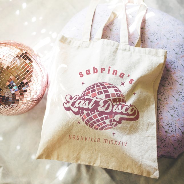 Retro Last Disco Bachelorette Party Tote Bag (Creator Uploaded)