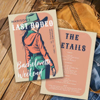 Retro Last Rodeo Poster Itinerary Bachelorette