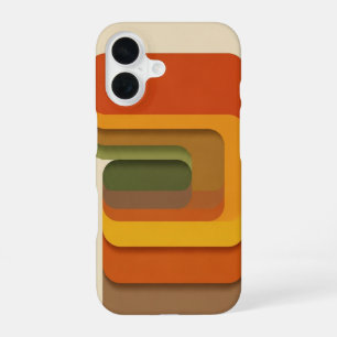 Retro Layered Geometric Forms iPhone 16 Case