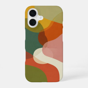 Retro Layered Organic Forms iPhone 16 Case