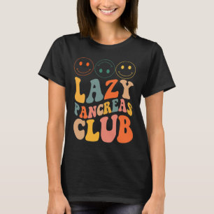 Retro Lazy Pancreas Club Type-1 Diabetes Awareness T-Shirt