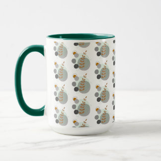 Retro Leaf Pattern Mug
