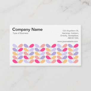 Retro Leaves 01 - (Linen) Business Card
