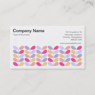 Retro Leaves 01 - (Pearl) Business Card