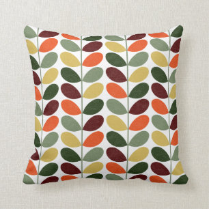 Retro Leaves 02 Large Pattern Cushion