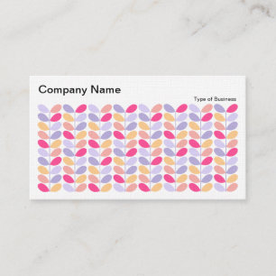Retro Leaves II 01 (Linen) Business Card