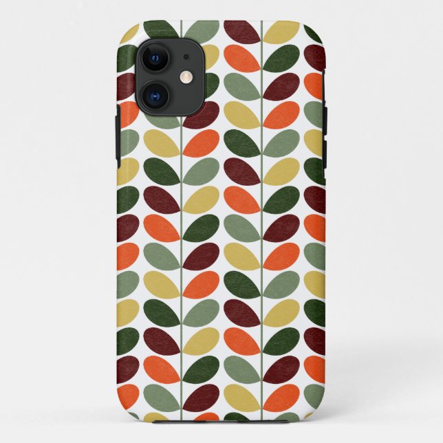 Retro Leaves II Case-Mate iPhone Case (Back)