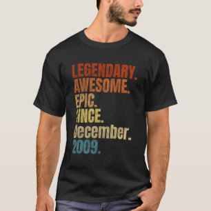 Retro Legendary Since December 2009 T Shirt 10 Yea