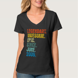 Retro Legendary Since June 2009 13 Years Old T-Shirt
