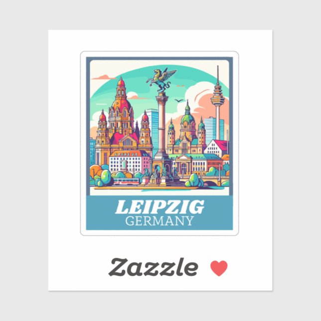 Retro Leipzig Skyline  (Sheet)