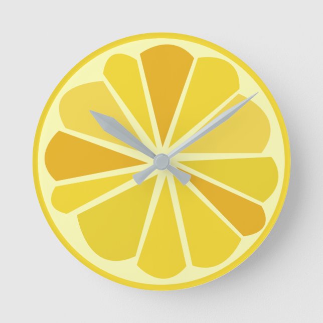 Retro lemon round clock (Front)