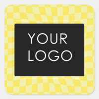 Retro Lemon Yellow Pastel Warped Chequerboard
