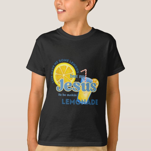 Retro Lemonade Christian Saying  T-Shirt (Front)