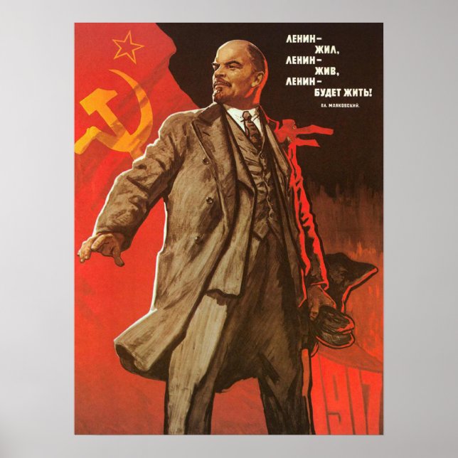 Retro Lenin Poster from the Russian Revolution (Front)