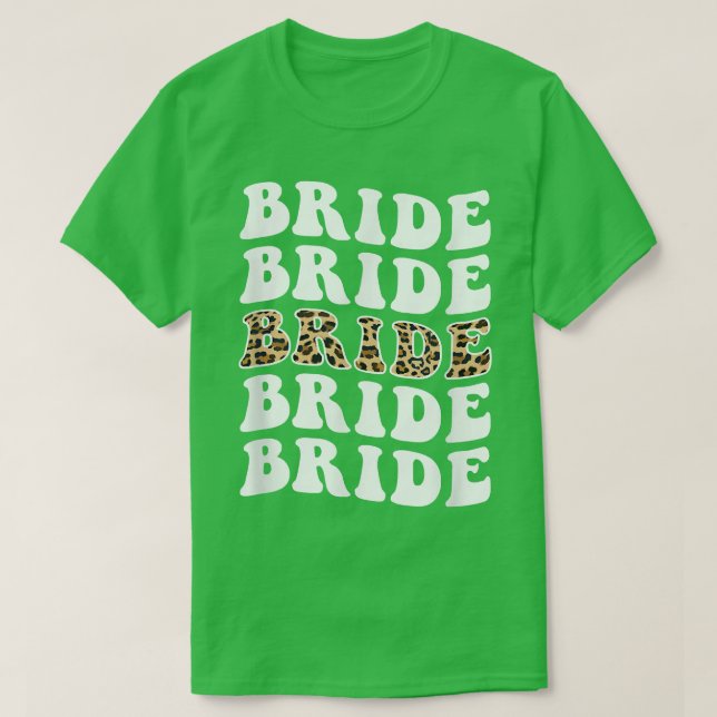 Retro Leopard Bride  T-Shirt (Design Front)