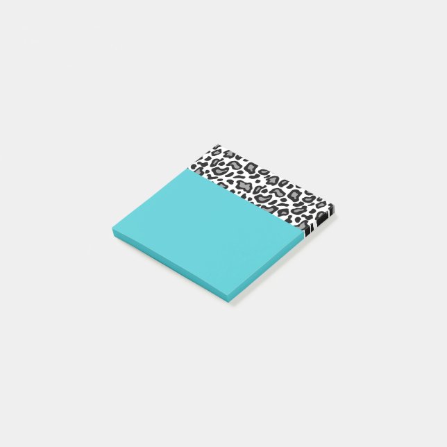 Retro Leopard Office Teacher's Post It Notes Gift (Angled)