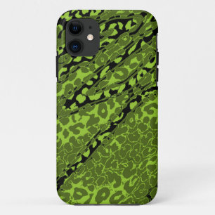 Retro Leopard Print Skin (Green, Lime, Black) Case-Mate iPhone Case