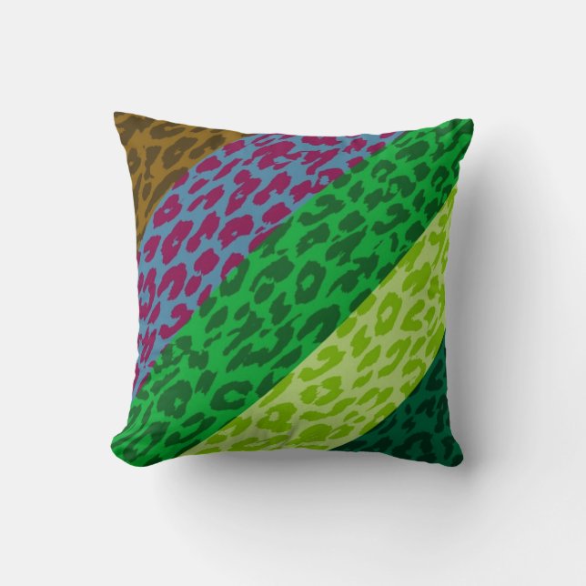 Retro Leopard Print Skin Stripe Pattern 5 Cushion (Front)