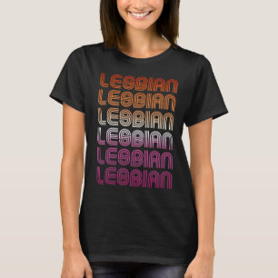 RETRO LESBIAN PRIDE PATTERN T-Shirt