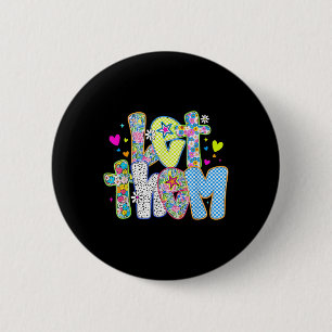 Retro Let Them Mental Health S Awareness Motivatio 6 Cm Round Badge