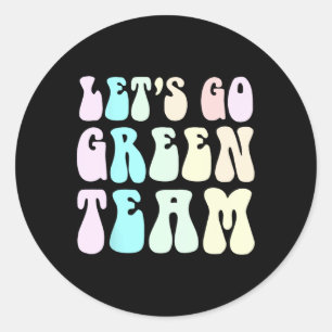 Retro Let's Go Green War Game 60's Go Summer Camp  Classic Round Sticker