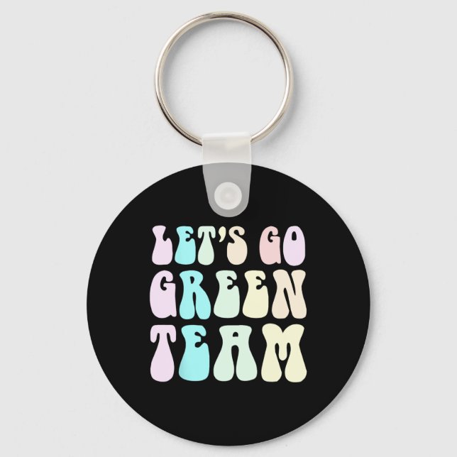 Retro Let's Go Green War Game 60's Go Summer Camp  Key Ring (Front)