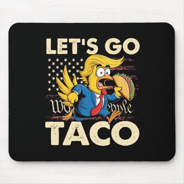 Retro Let's Go Taco Funny Let's Go Taco For Men Wo Mouse Pad (Front)