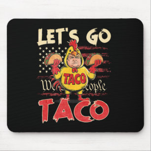 Retro Let's Go Taco Shirt Funny Let's Go Taco For Mouse Pad