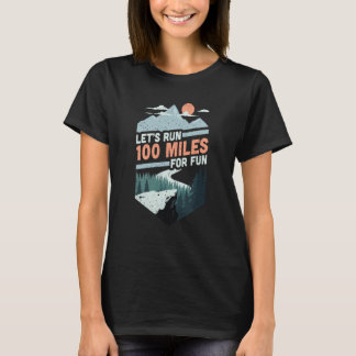 Retro Lets Run For Fun Marathon Runner Summit Runn T-Shirt