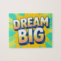 Retro lettering dream big text