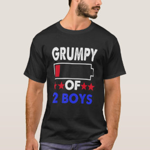 Retro Levelled Up To Grumpy of 2 Video Gamer Fathe T-Shirt