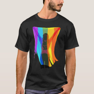 Retro Lgbt Rainbow Flag Lesbian Trans Bi Gay Day P T-Shirt