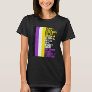 Retro Lgbt The Nonbinary Pride Flag Love Is Love T-Shirt