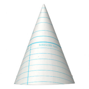 Retro Library Book Date Due Card Party Hat