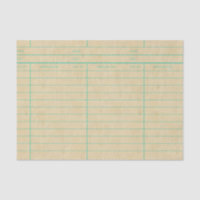 Retro Library Book Date Due Card