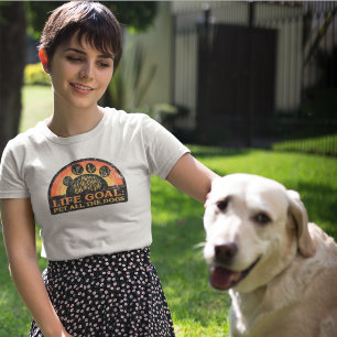 Retro Life Goal Pet All The Dogs Funny Vintage Dog T-Shirt