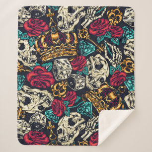 Retro Lifestyle Sherpa Blanket