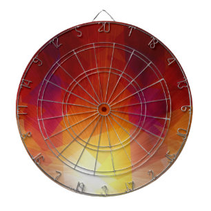Retro light cubism art dartboard
