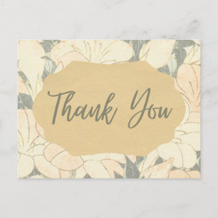 Retro Light Floral Print Postcard