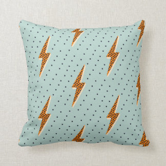Retro Lightning bolt thunder flash red Fabric Cushion