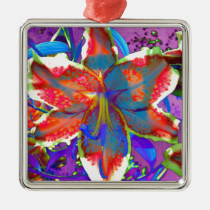 Retro Lily Metal Tree Decoration