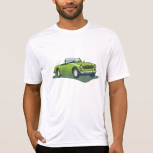 Retro Lime Green Convertible Sports Car T-Shirt
