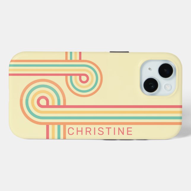 Retro Line Art Groovy  Case-Mate iPhone Case (Back (Horizontal))