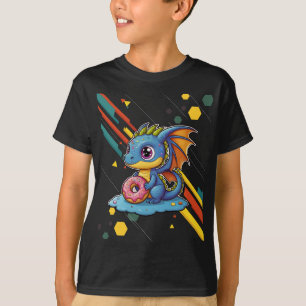 Retro line vibin' Cute Baby Dragon T-Shirt